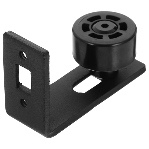 HORIALENCE Smooth Sliding Barn Door Floor Guide Black 1Set 3.5x2.4x1.2in