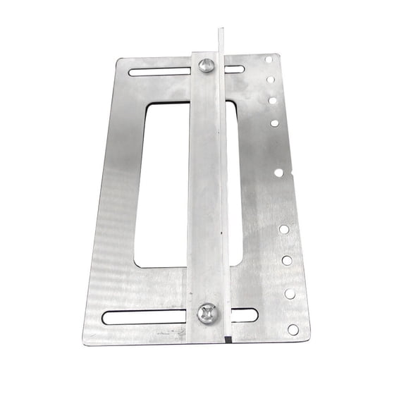 FRCOLOR Punch Locator for Door Furniture with Block Woodworking Tool in Silver Stainless Steel