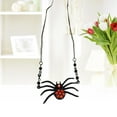 thumbnail image 1 of FRCOLOR Punk Vintage Retro Spider Pendant Necklace Gothic Red Stone Biker Goth Jewelry (Black), 1 of 8