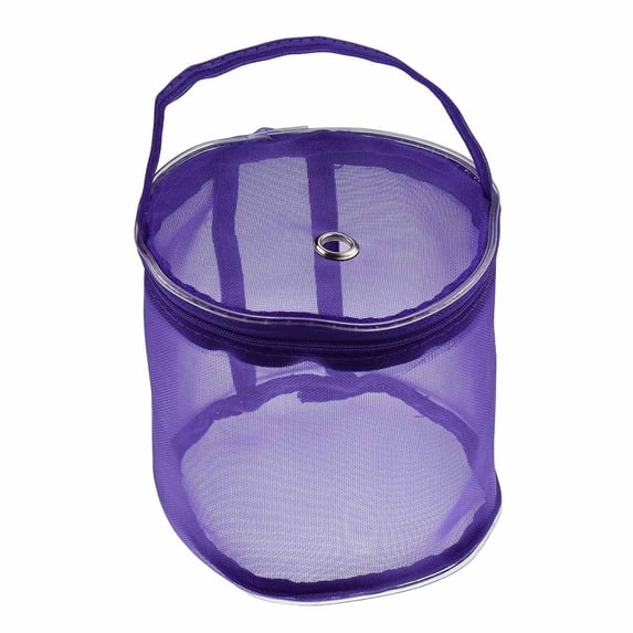 WRISTBIQUE Lightweight Purple Mesh Bag For Knitting Tools Travel 1Pack