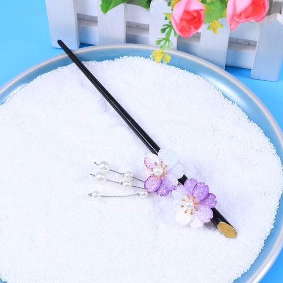 LABSERRON DIY Hairstyle Hairpin Purple Acrylic 1Set 7.2x1.1x0.8In