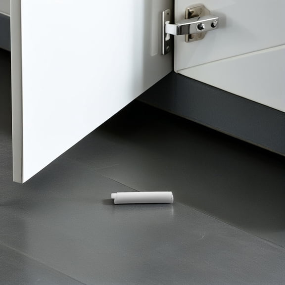 FRCOLOR Quiet Close Push Latches for Kitchen Cabinets White Plastic Door Rebounder with Soft Closing Damper