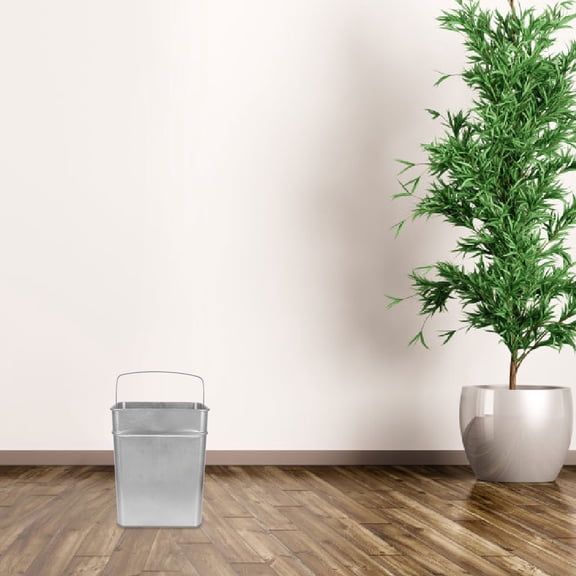 FRCOLOR Raindrops Trash Can Liner with Handle 1 Set Metal Waste Bin for Bathroom Garbage Can Office Living Room Bedroom Kitchen