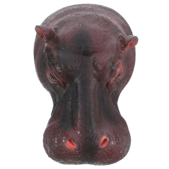 FRCOLOR Realistic Floating Hippo Head Pond Decorations Waterproof Garden Resin Art Realistic Floating Animal Sculpture for Outdoor Lawn Decor