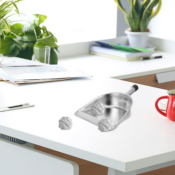 FRCOLOR Rechargeable Tool Stainless Steel Dustpan Office 40.00X27.00X9.00CM Silver