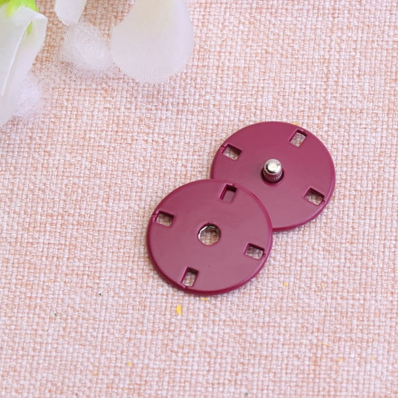 FRCOLOR Red Alloy Coat Buttons for Sewing Projects Fashionable Flat Pieces
