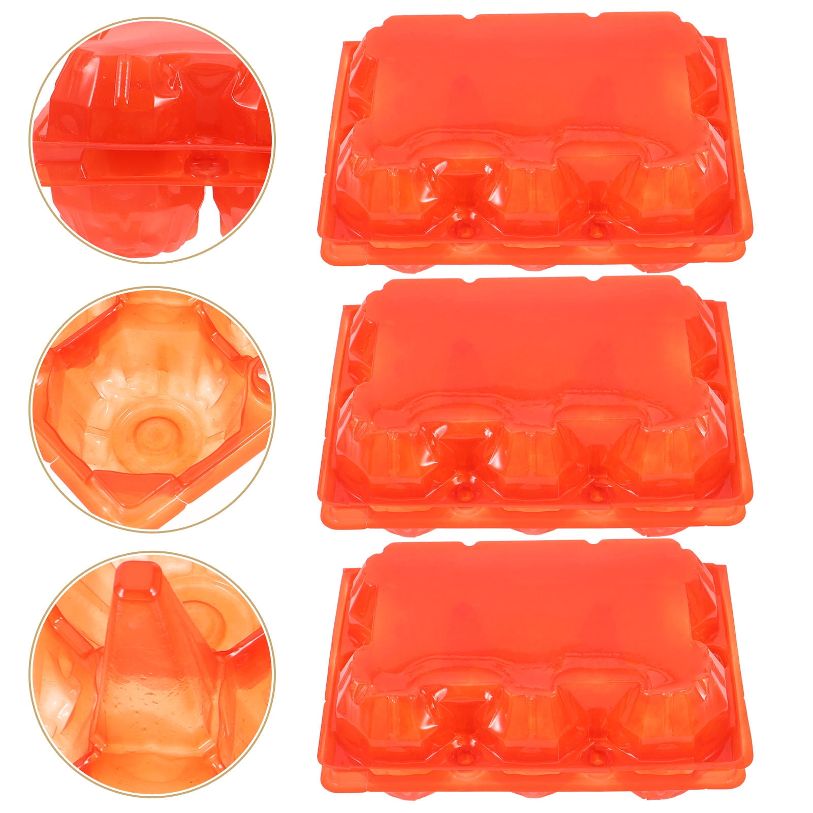 FRCOLOR Red Plastic Egg Carton for Storage Durable Egg Holder Ideal for Kitchen and Home Use 100 Count