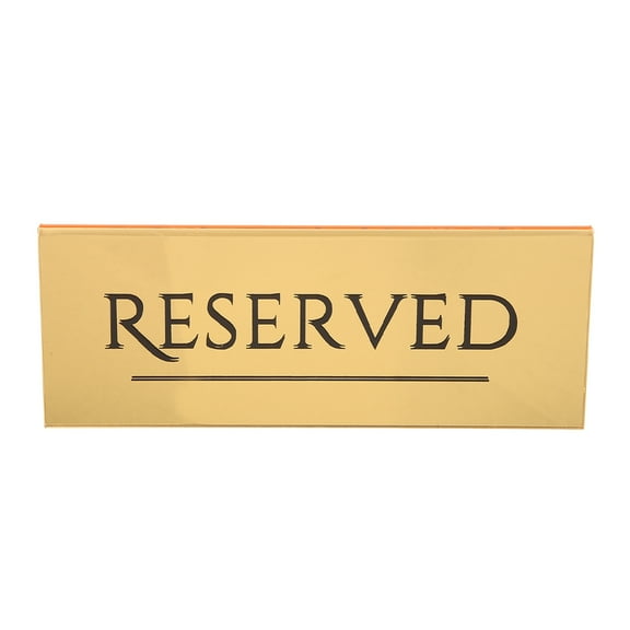 KAKOWELY Acrylic Reserved Table Signs Golden 1Pack For Wedding And Banquet