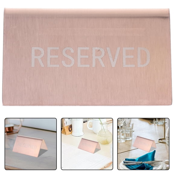 TAILTOSS Rose Metal Table Tent Sign for Reserved Seating, Restaurant Table Marker, and Stylish