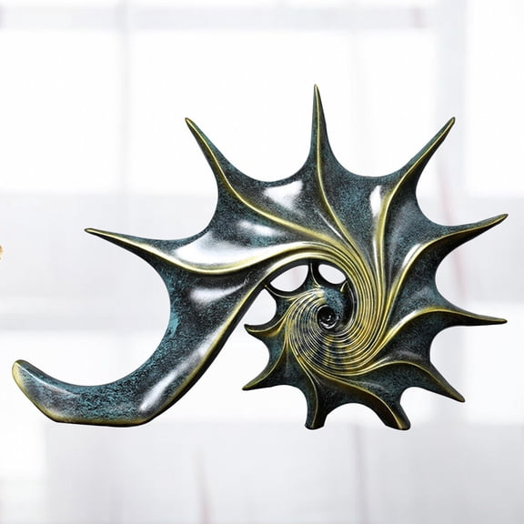 FRCOLOR Resin Ornament Conch Family Sea Shells Large Seashell Figurine Blue