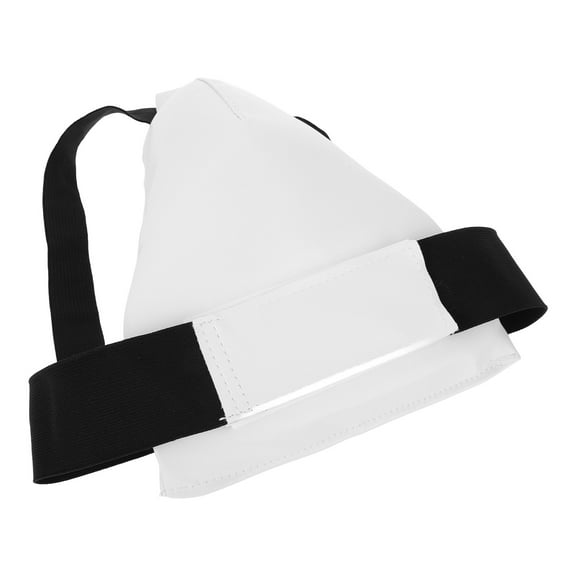 WASHWEPE Wear Resistant White Groin Protector for Boxing Taekwondo Training Adjustable Straps