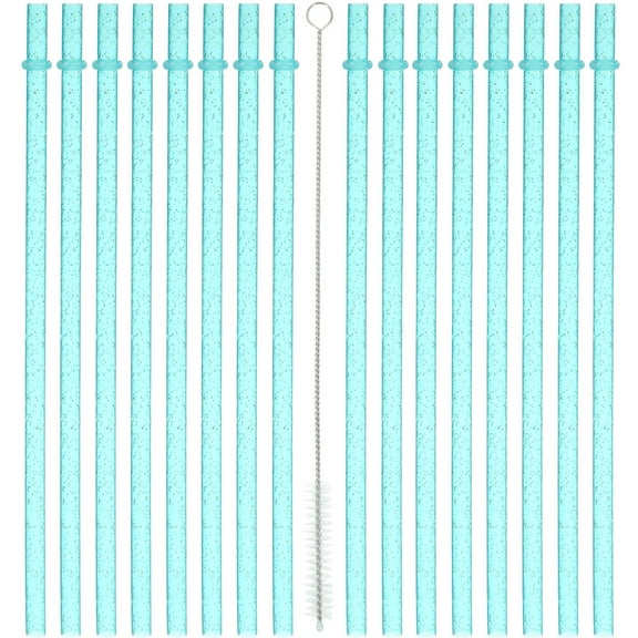 TAILTOSS Reusable Straws Green Plastic 25Pcs 0.28x0.28x9.04in