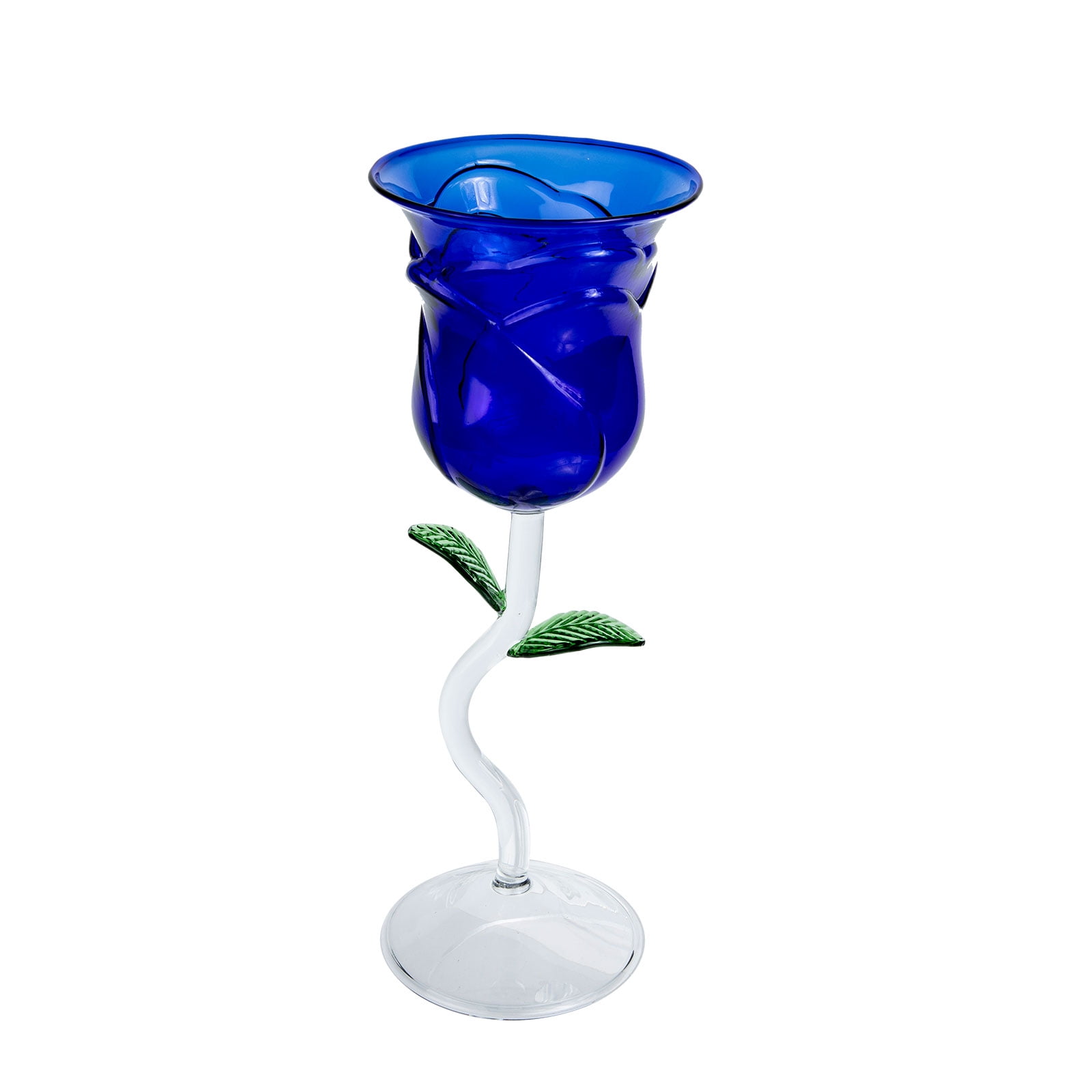 FRCOLOR Rose Flower Wine Glass Rose Flower Goblet Glass Wine Cocktail