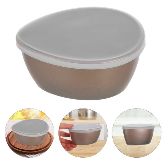 FRCOLOR Rose Gold Steaming Egg Bowl with Lid Microwave Safe Oven Safe 320ml