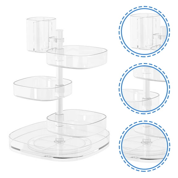 LABSERRON Bathroom Storage Rack Transparent 1Pack 14.2x8.9in