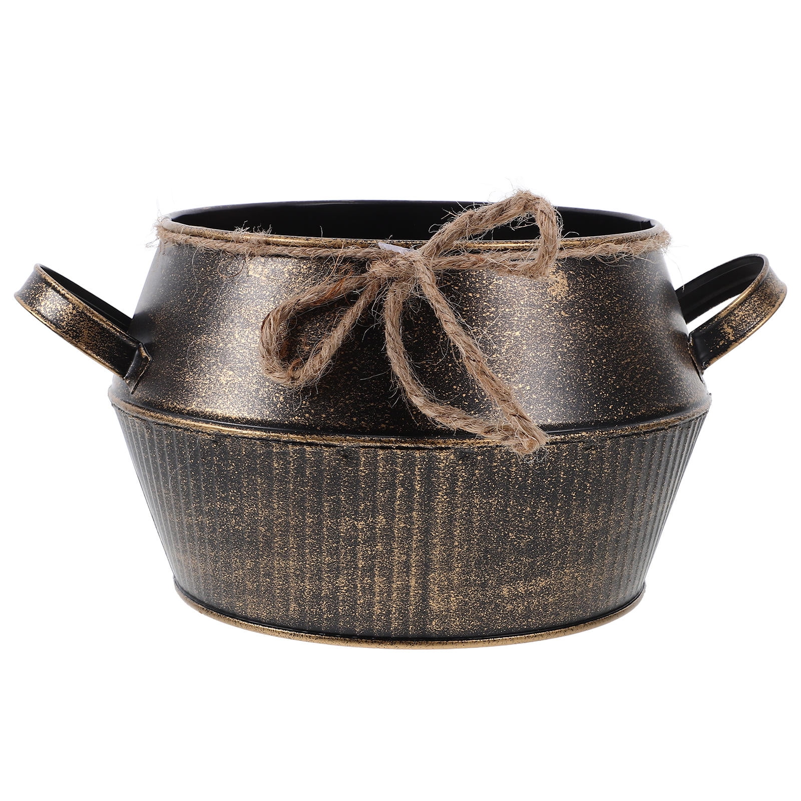 FRCOLOR  Rustic Bucket Small Galvanized Garden Gardening Pots