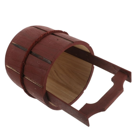 WASHWEPE Stage Performance Wood Planter Red 1Set 14.2X8.7X8.7In