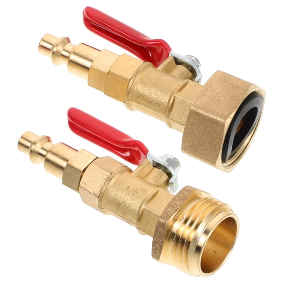 Winterize Blowout Adapter with Ball Valve RV Kit 1 4 Quick Connect Plug 3 4 Garden Hose Thread for Camper Boat