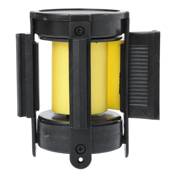 FRCOLOR Retractable Caution Belt Isolation Rail Warning Belt Yellow Plastic 1Pcs