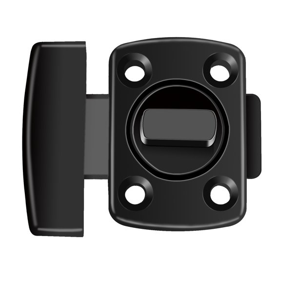 FRCOLOR Safety Door Latch Sliding Door Slide Lock Zinc Alloy Vintage Slide Lock Heavy Duty Door Lock for Gate Black,1.65"X1.18"X0.91"