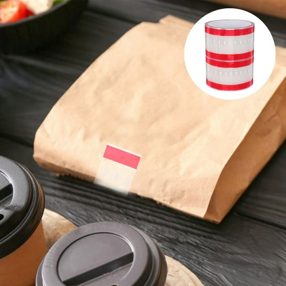 FRCOLOR Sealing Sticker for Drink Cups 2 Rolls OPP Material Red Color Convenient and Practical for Home Use