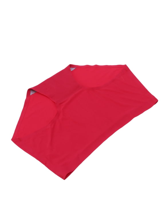 Women's Seamless High Waist Nylon Spandex Panties Red Underwear for Daily Comfort 1 Set