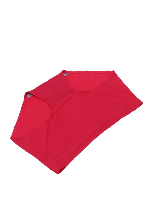 Seamless High Waisted Panties Red Nylon Spandex Women Underwear Daily Wear 1Set