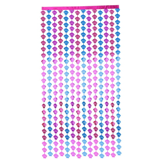 FRCOLOR Seashell Fringe Curtain for Parties and Home Decor Ocean Theme PET Material Multi Color 70 Inches