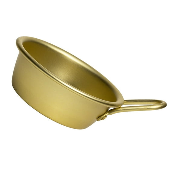 LABSERRON Korean Styled Tableware Golden Aluminum Small Metal Bowls 1Pcs 4.9x3.5in
