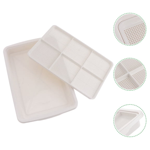 FRCOLOR Seedling Tray Hydroponics Hydraulic Nail Pot Flat Bottom Planting Disc