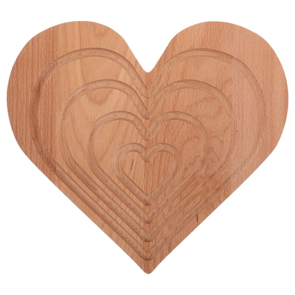 HAKIDZEL Fancy Serving Tray Wooden Beige For Households 1Pcs 10.9X10.2X0.8In