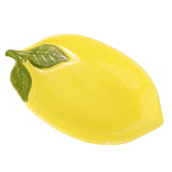 FRCOLOR  Serving Dishes Ceramic Small Fruit Shaped Plates Snacks Office Yellow