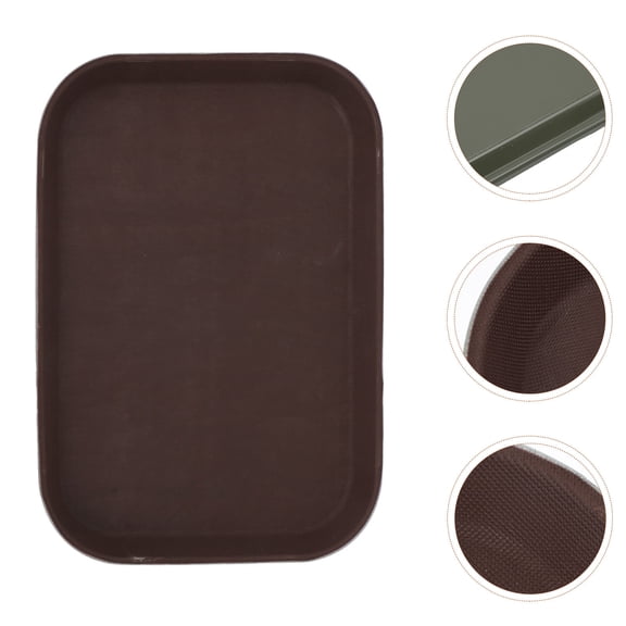 LABSERRON Glass Antiskid Tea Tray Coffee Color Heatresistant Beverage Tray for Holding 1Pc
