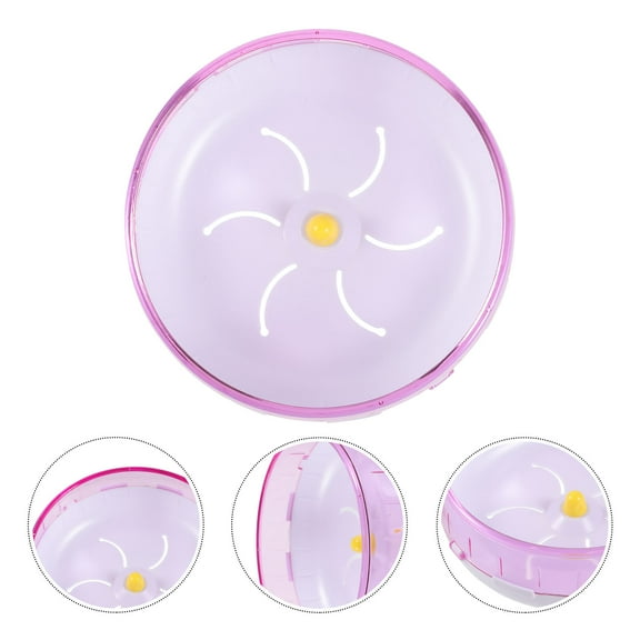 FRCOLOR Silent Hedgehog Wheel Exercising Chinchilla Hamster Toy Pink