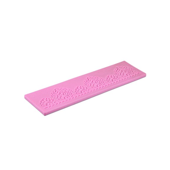 FRCOLOR Silicone Lace Fondant Baking Mold DIY Decorating Tools Bakeware for Cake Pudding Jelly (Pink)
