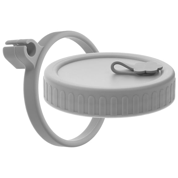 FRCOLOR Silicone Sealing Lid for Jars 1 Set Grey Dishwasher Safe and Leak Proof
