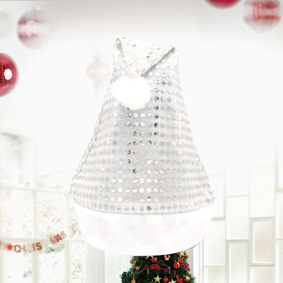 LABSERRON Christmas Hat Silver Cloth 1Pack 15.0X11.0X0.2In