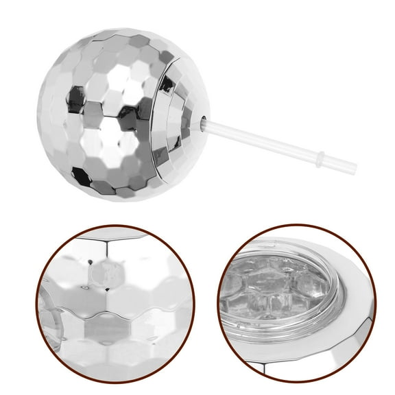 FRCOLOR Silver Disco Ball Cocktail Glasses Retro Design Drinkware For Parties Bars And Nightclubs Wine Beer Smoothies And Other Beverages