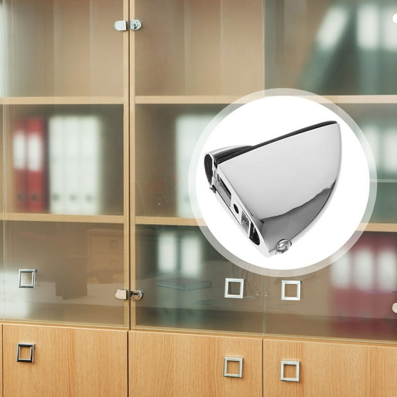 WRISTBIQUE Glass Shelf Support Silver Zinc Alloy 1Set 3.93X3.14X1.57in