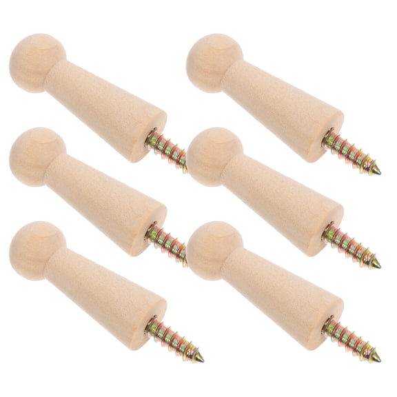 FRCOLOR  Simple Pencil Case Binder Clips Wooden Hook Hanging Hooks