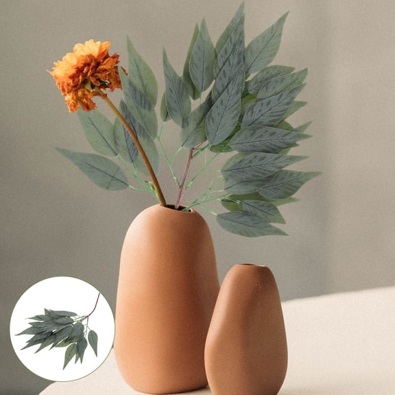 FRCOLOR Simulation Eucalyptus Leaves Stem Faux Leaves Decoration Tabletop Eucalyptus Stem Vivid Fake Plant
