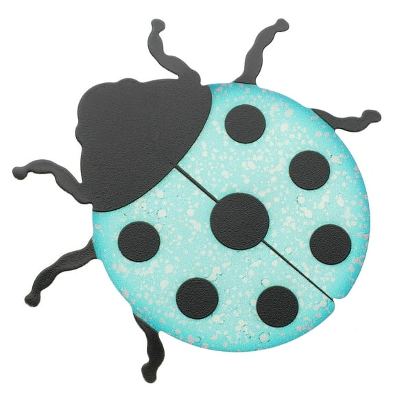FRCOLOR Skyblue Iron Beetle Wall Hanging for Home Use with Lifelike Design and Bright Colors 6.5 Inches