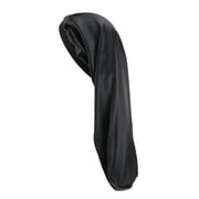 FRCOLOR Sleeping Cap Dreadlocks Sleeping Hat Stretchy Night Bonnet Cap with Elastic Band Long Braids Hair Protection Cover Tube for Ladies Black,24.61"X12.8"X0.39"