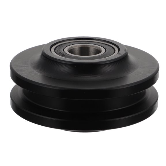 FRCOLOR Sliding Barn Door Wheel U Groove Guide Pulley Closet Roller Bearing for Cabinet Window Black,9.84"X2.76"X0.04"