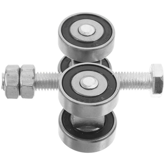 FRCOLOR Sliding Door Hardware With Double Bearing Stainless Steel Groove Wheel Heavy Duty Track Rigid Caster Sliding Gate Roller Wheel Double Bearing