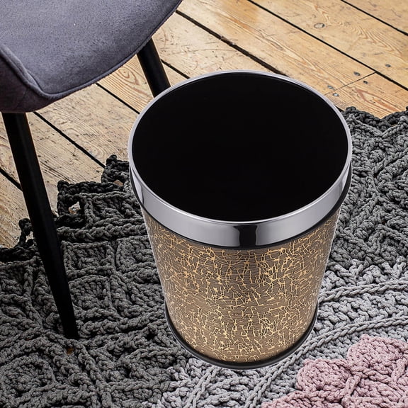 FRCOLOR Slim Garbage Can Office 25.50X20.00X20.00CM Golden