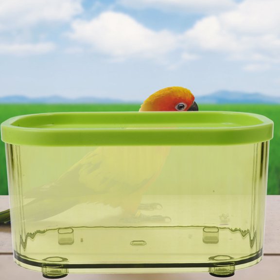 FRCOLOR Small Bird Bathing Cube Budgerigar Bathtub Parrots Bathing Tub Shower Box