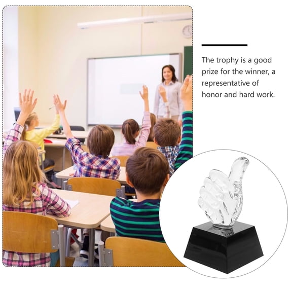 FRCOLOR Small Crystal Trophy Primary School Child 12.00X6.60X6.60CM Transparent