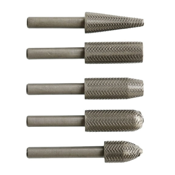 FRCOLOR Small Electric Steel File Steel Grinding Head Metalwork Tool 6X1.1X1.1cm Silver