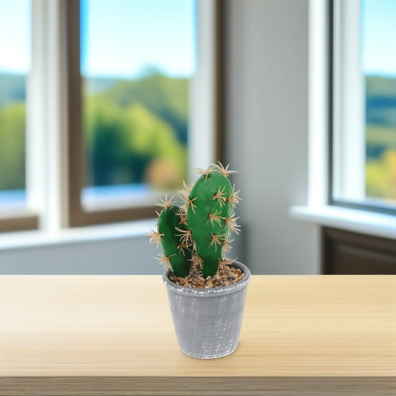 FRCOLOR Small Ornaments Potted Artificial Plants Indoor Cactus Faux